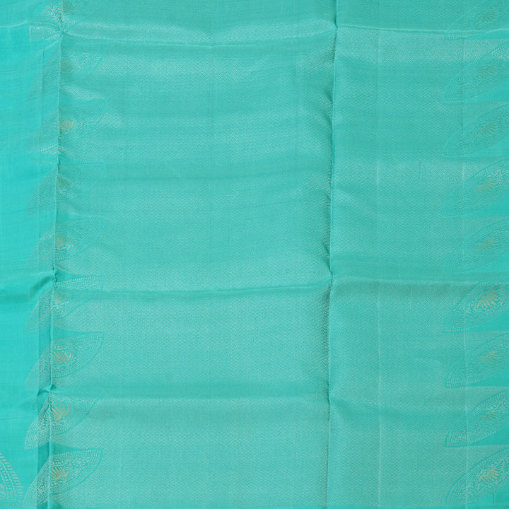Hayagrivas Handloom Sea Blue Kanjivaram Soft Silk Saree KBE1559K1-7