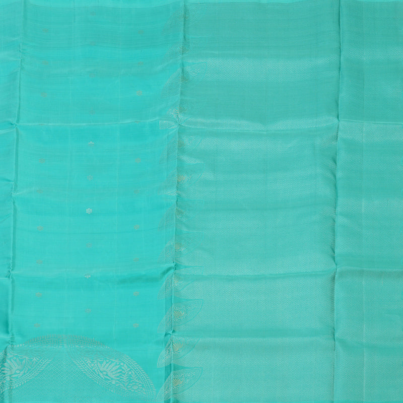 Hayagrivas Handloom Sea Blue Kanjivaram Soft Silk Saree KBE1559K1-7