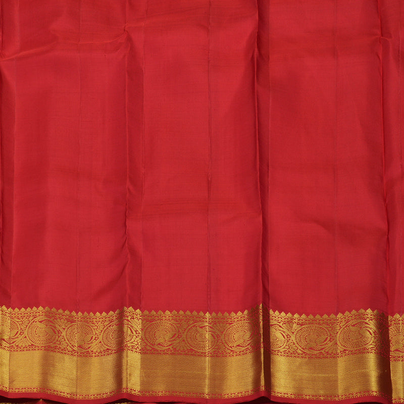 Hayagrivas Handloom Red Kanjivaram Silk Saree KBE1561K5-6