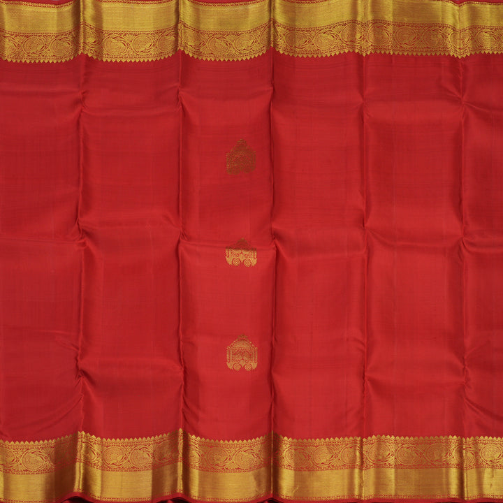 Hayagrivas Handloom Red Kanjivaram Silk Saree KBE1561K5-6