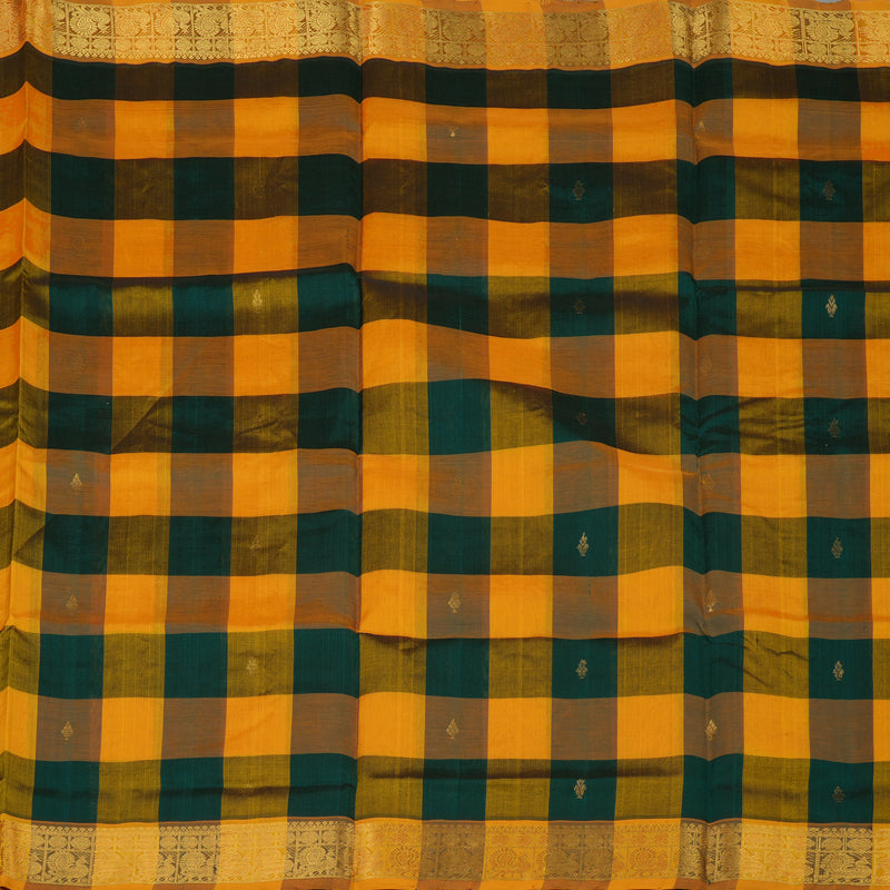 Hayagrivas Multicolour Checks Pure Silk Cotton Saree KBE1563K1-4