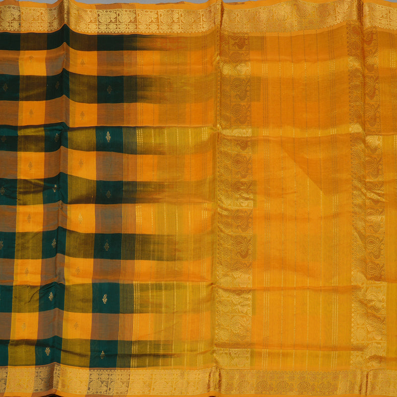 Hayagrivas Multicolour Checks Pure Silk Cotton Saree KBE1563K1-4