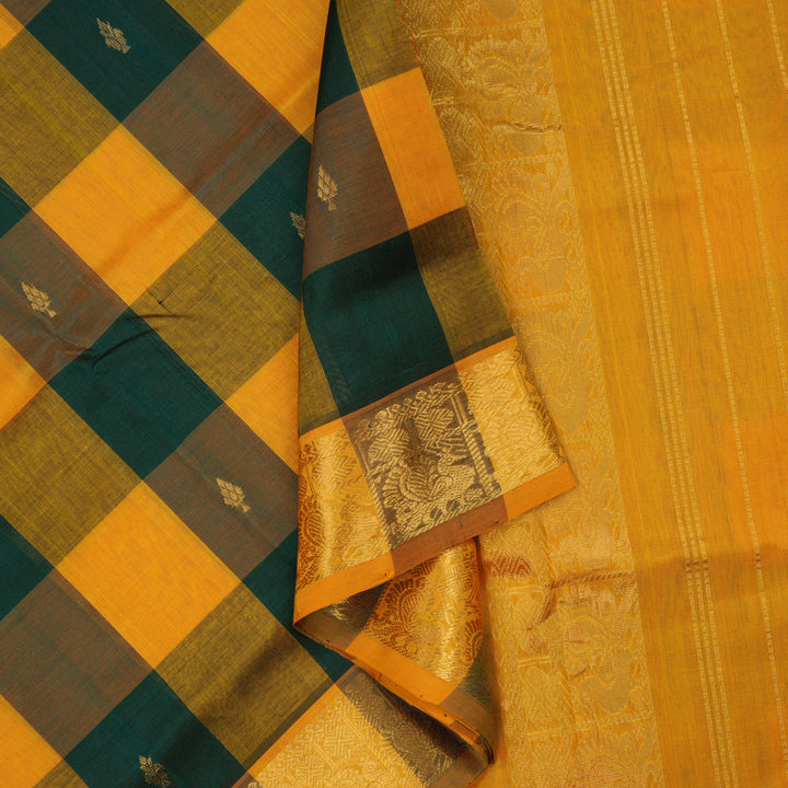 Hayagrivas Multicolour Checks Pure Silk Cotton Saree KBE1563K1-4