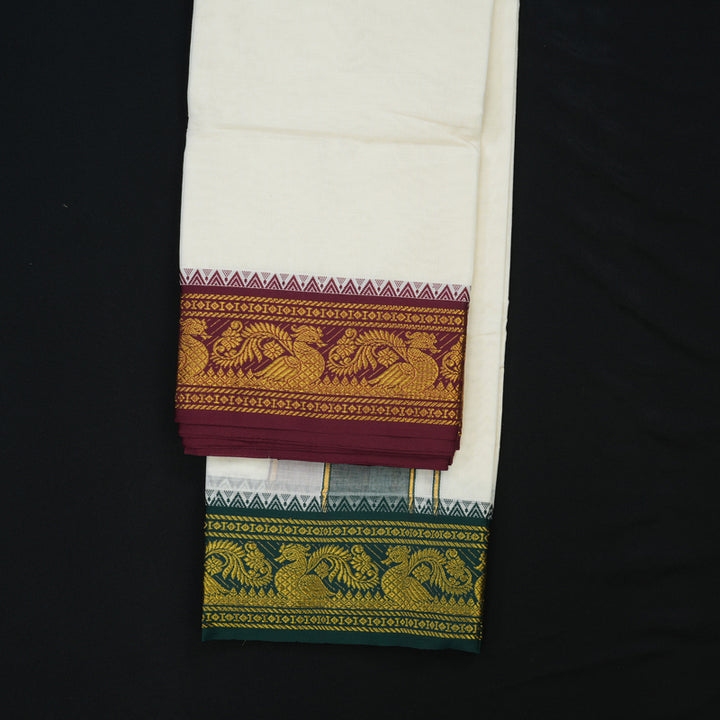 Hayagrivas 10*6 Pure Cotton Dhothi KBE1564K4-1