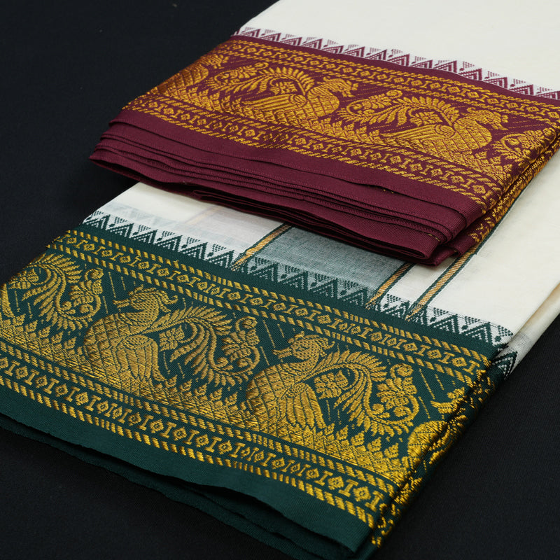 Hayagrivas 10*6 Pure Cotton Dhothi KBE1564K4-1