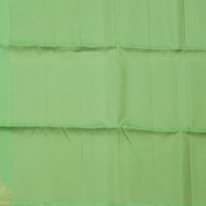 Hayagrivas Handloom Pista Green Kanjivaram Soft Silk Saree with Temple Border KBE1569K1-3