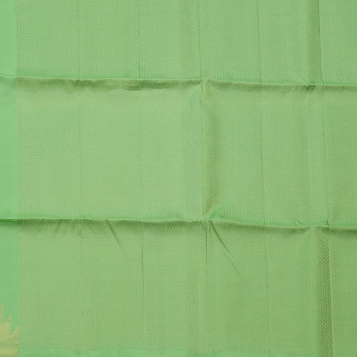 Hayagrivas Handloom Pista Green Kanjivaram Soft Silk Saree with Temple Border KBE1569K1-3
