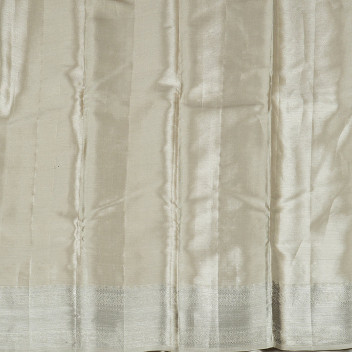 Hayagrivas Silver Grey Handloom Kanjivaram Silk Saree KBE156D16-1