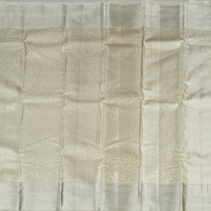 Hayagrivas Silver Grey Handloom Kanjivaram Silk Saree KBE156D16-1