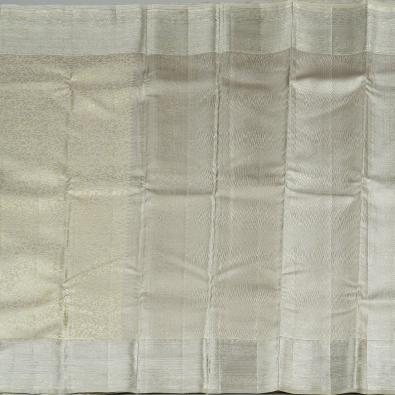 Hayagrivas Silver Grey Handloom Kanjivaram Silk Saree KBE156D16-1