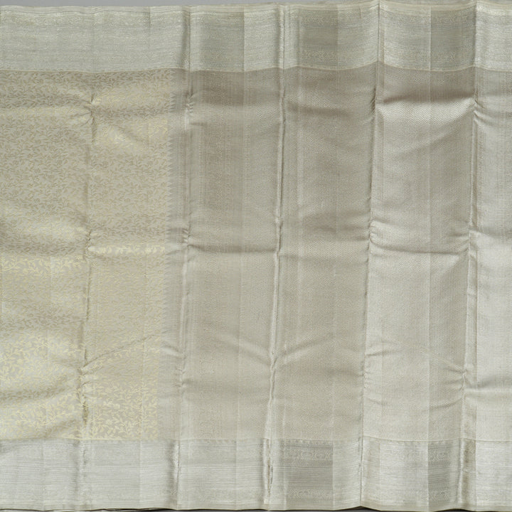 Hayagrivas Silver Grey Handloom Kanjivaram Silk Saree KBE156D16-1