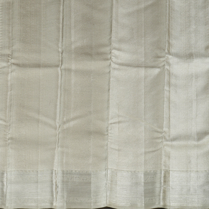 Hayagrivas Silver Grey Handloom Kanjivaram Silk Saree KBE156D16-1