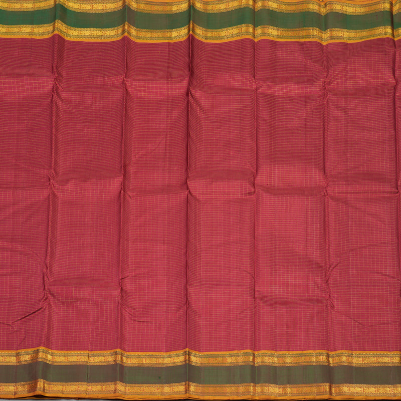 Hayagrivas Handloom Maroon Kanjivaram Silk Saree with Manthalir border KBE1572K6-1