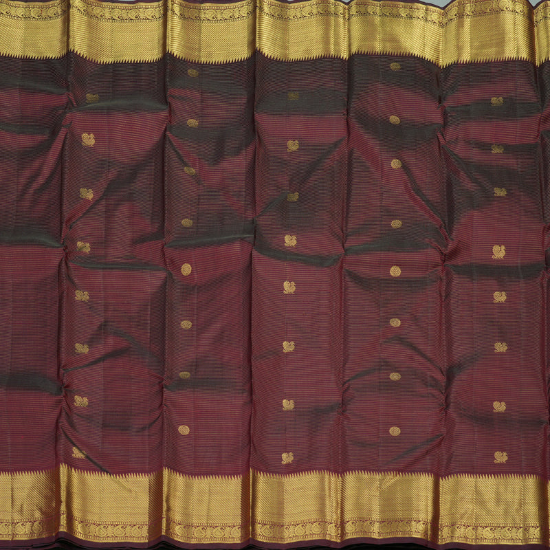Hayagrivas Handloom Araku Maroon Kanjivaram Silk Saree KBE1576K1-1