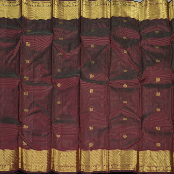 Hayagrivas Handloom Araku Maroon Kanjivaram Silk Saree KBE1576K1-1