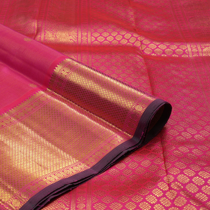 Hayagrivas Handloom Rani Pink Bridal Kanjivaram Silk Saree KBE1577K2-1