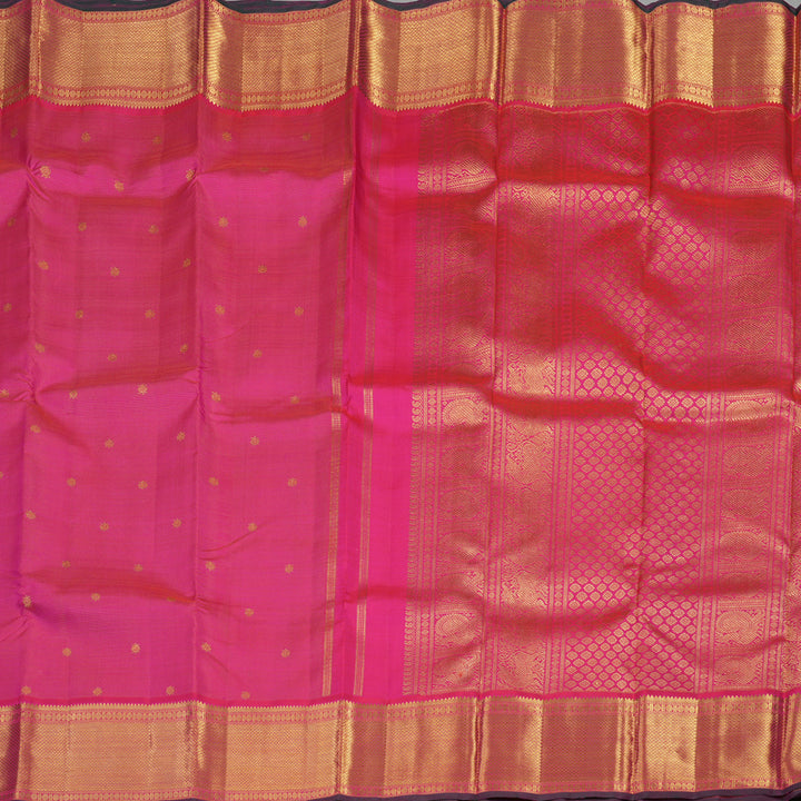 Hayagrivas Handloom Rani Pink Bridal Kanjivaram Silk Saree KBE1577K2-1
