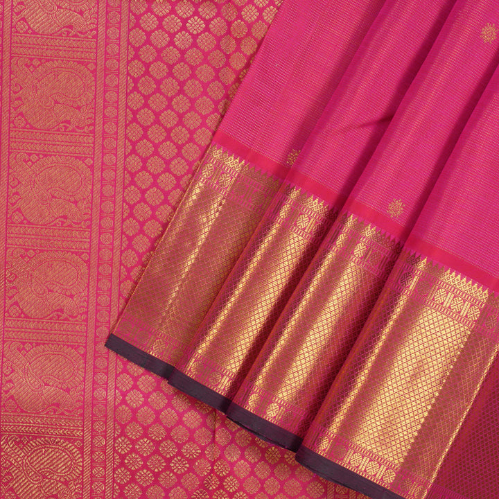 Hayagrivas Handloom Rani Pink Bridal Kanjivaram Silk Saree KBE1577K2-1