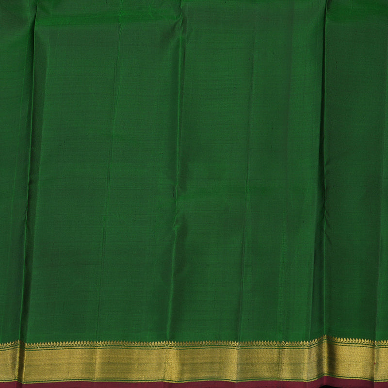 Hayagrivas Handloom Bottle Green Kanjivaram Silk Saree KBE1578K1-1