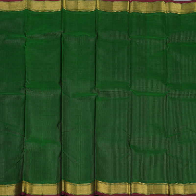 Hayagrivas Handloom Bottle Green Kanjivaram Silk Saree KBE1578K1-1