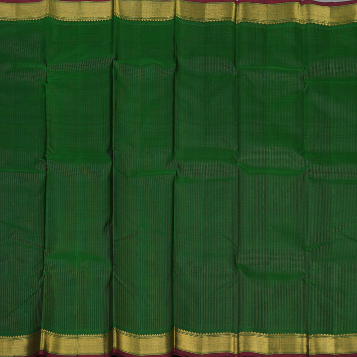 Hayagrivas Handloom Bottle Green Kanjivaram Silk Saree KBE1578K1-1