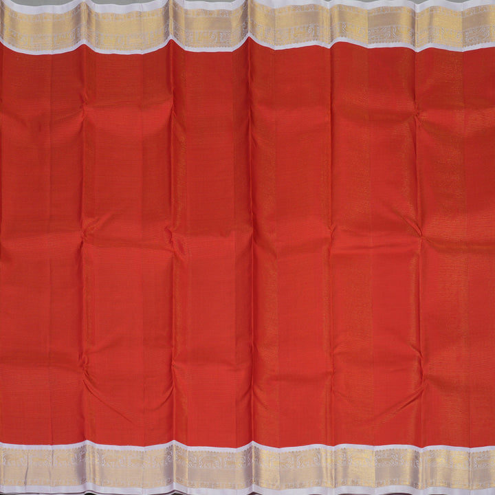 Hayagrivas Handloom Red Kanjivaram Silk Saree with Lilac border KBE1582K1-2