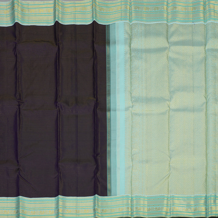 Hayagrivas Handloom Navy Blue Kanjivaram Silk Saree with Powder Blue border KBE1582K3-1