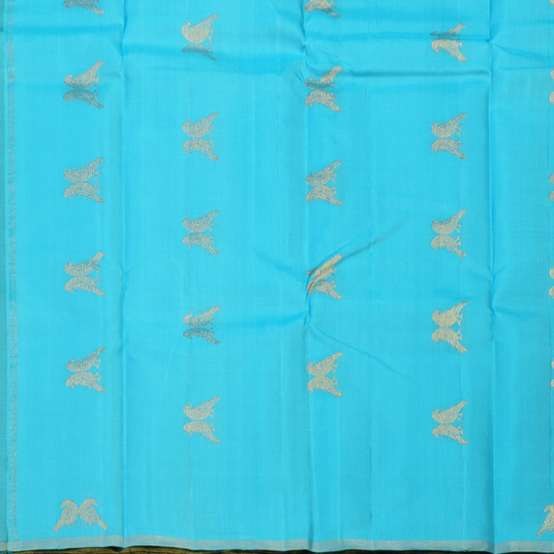 Hayagrivas Handloom Bottle Green Kanjivaram Silk Saree KBE1585K3-2