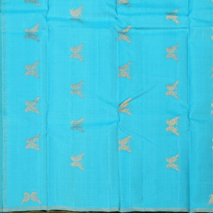 Hayagrivas Handloom Bottle Green Kanjivaram Silk Saree KBE1585K3-2