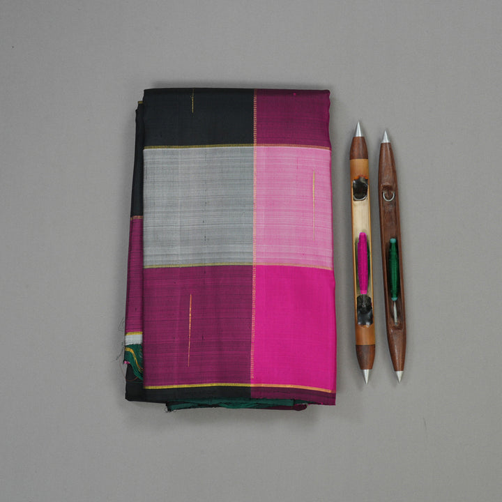 Hayagrivas Handloom Multicolour Kanjivaram Silk Saree KBE1585K4-1