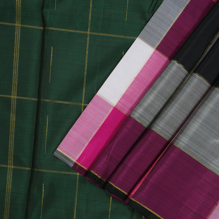 Hayagrivas Handloom Multicolour Kanjivaram Silk Saree KBE1585K4-1