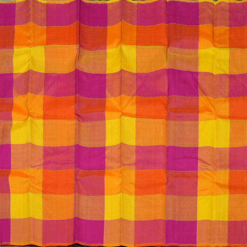 Hayagrivas Handloom Multicolour Checks Kanjivaram Silk Saree KBE1585K4-2