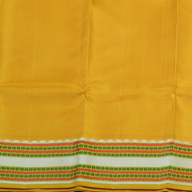 Hayagrivas Handloom Tumeric Yellow Kanjivaram Silk Saree KBE1585K9-1