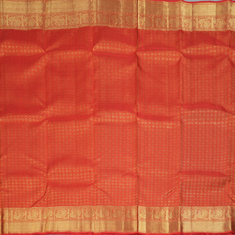 Hayagrivas Handloom Red Kanjivaram Silk Saree KBE1588K1-1