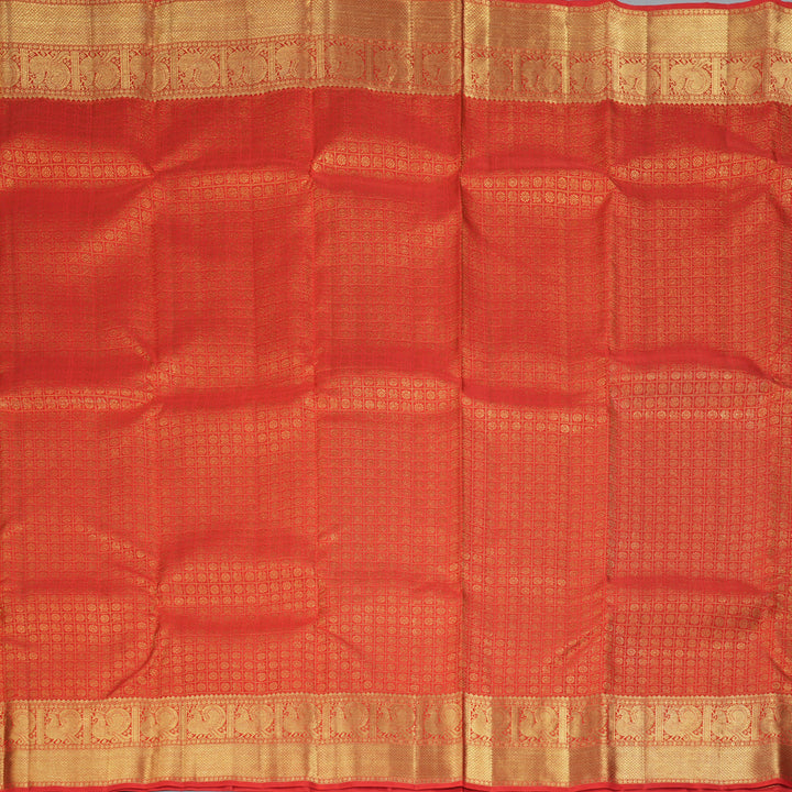 Hayagrivas Handloom Red Kanjivaram Silk Saree KBE1588K1-1