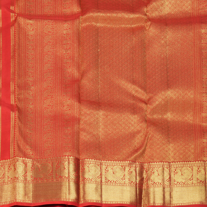 Hayagrivas Handloom Red Kanjivaram Silk Saree KBE1588K1-1