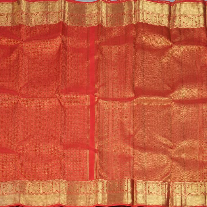 Hayagrivas Handloom Red Kanjivaram Silk Saree KBE1588K1-1