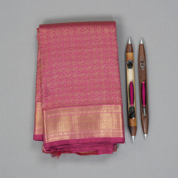 Hayagrivas Handloom Magenta Kanjivaram Silk Saree KBE1588K3-1