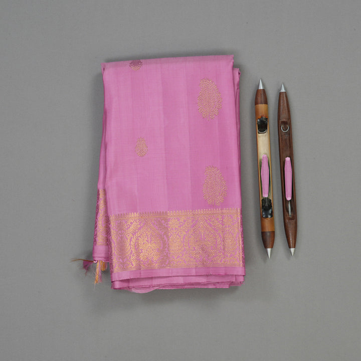 Hayagrivas Handloom Lavendar Pink Kanjivaram Silk Saree KBE1594K5-1