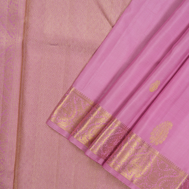 Hayagrivas Handloom Lavendar Pink Kanjivaram Silk Saree KBE1594K5-1