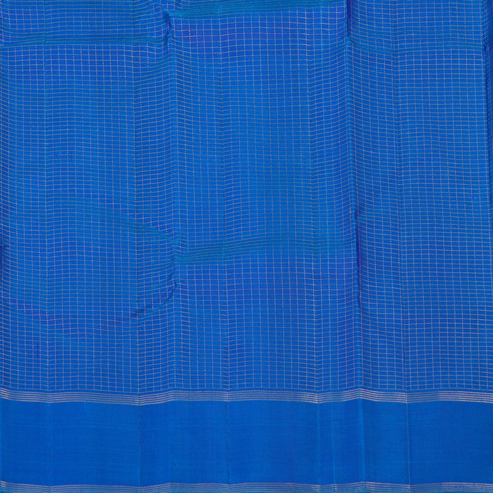 Hayagrivas Handloom Purple Kanjivaram Silk Saree with Peacock Blue border KBE1597K2-2