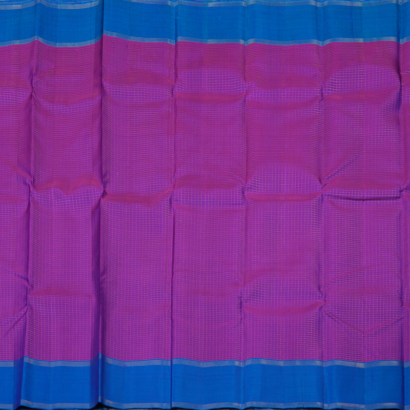 Hayagrivas Handloom Purple Kanjivaram Silk Saree with Peacock Blue border KBE1597K2-2