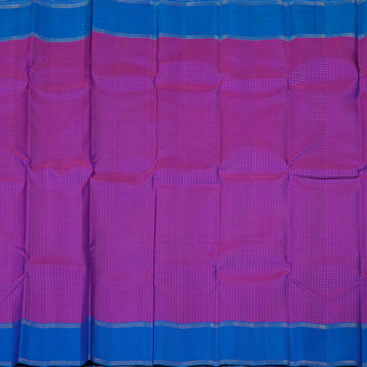 Hayagrivas Handloom Purple Kanjivaram Silk Saree with Peacock Blue border KBE1597K2-2