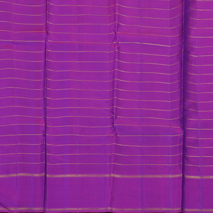 Hayagrivas Handloom Royal Blue Kanjivaram Silk Saree with Purple Border KBE1597K5-4