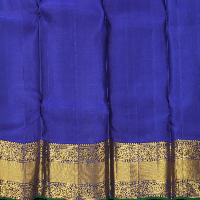 Hayagrivas Handloom Rani Pink Kanjivaram Silk Saree with Ms Blue Border KBE1597K9-1