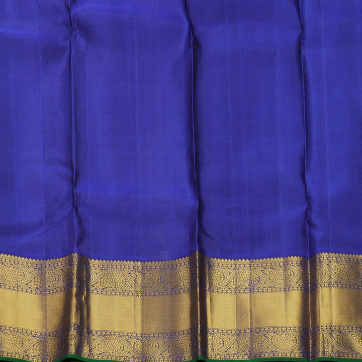 Hayagrivas Handloom Rani Pink Kanjivaram Silk Saree with Ms Blue Border KBE1597K9-1