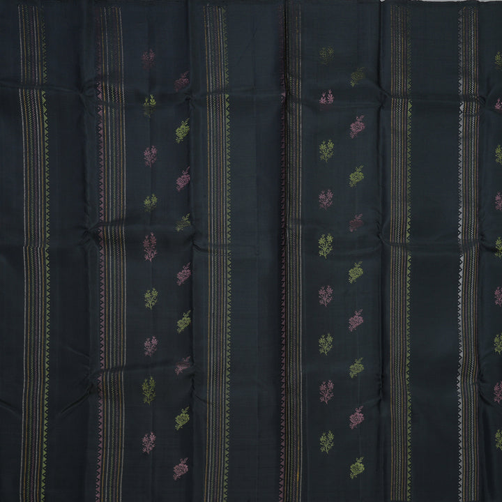 Hayagrivas Handloom Black Kanjivaram Silk Saree KBE1598K16-3
