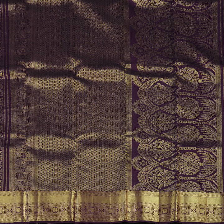 Hayagrivas Handloom Violet Kanjivaram Silk Saree KBE1599K4-1