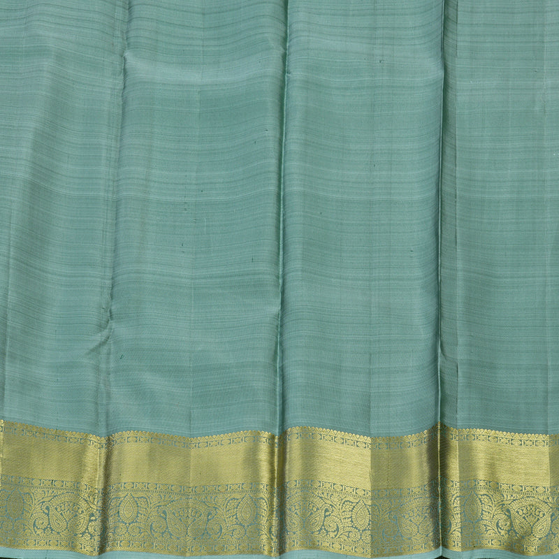 Hayagrivas Handloom Seafoam Teal Kanjivaram Silk Saree KBE1599K5-1