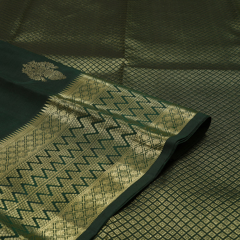 Hayagrivas Handloom Karum Pachai Kanjivaram Silk Saree KBE1599K5-2